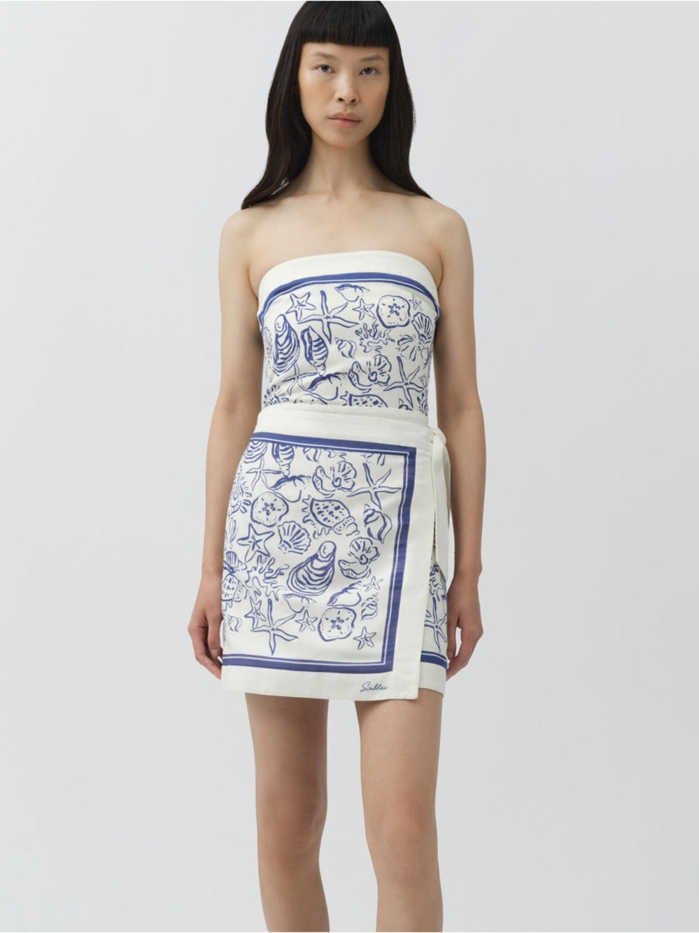 SIMKHAI NWOT Darbie Linen Bustier Mini Dress